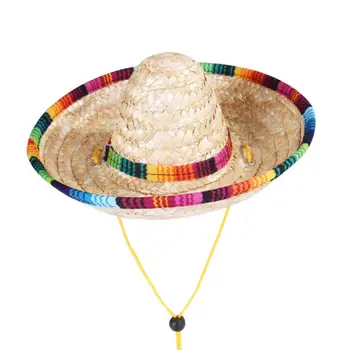 Moda Pentru Animale De Companie Caini De Paie Pălărie Sombrero Cat Palarie De Soare Petrecere Pe Plajă, Pălării De Paie Câini Hawaii Pălăria De Stil Pentru Câini Amuzant Accesorii
