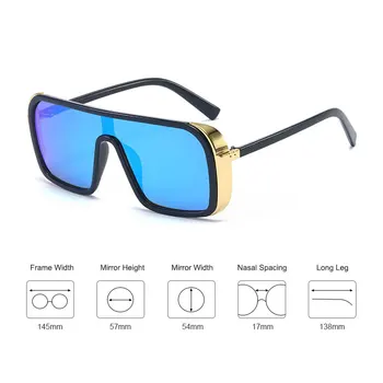 Moda Supradimensionat ochelari de Soare Barbati 2021 Clasic-O singură Bucată de Lentile de Vânt Ochelari de Soare Unisex UV400