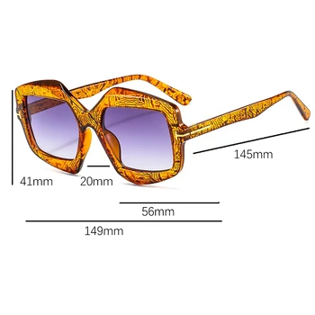 Moda Supradimensionate Dreptunghiulară ochelari de soare Femei Vintage Gradient Nuante Ochelari Noi de Brand Designer de sex Feminin de Ochelari de Soare Uv400