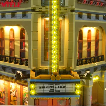 MTELE Lumină LED-uri Kit pentru 10232 Creator Stradă Oraș Cinema Palace ( Nu Include Construirea de Blocuri de Model )