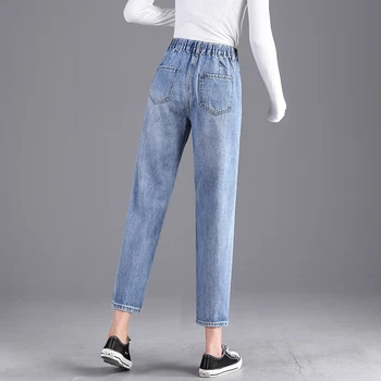 Multicolor Rupt Blugi Femei 2021 Primavara-Vara Înaltă Talie Elastic Subțire Spălate Denim Pantaloni mai Multe Stiluri Plus Dimensiune 5xl