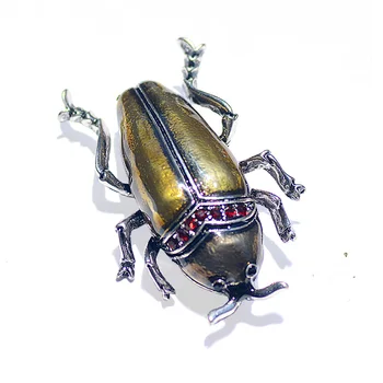 Muylinda Unic Beetle Email Pin Epocă Insecte Broșe Și Ace Stras Broșă De Îmbrăcăminte Bijuterii Pentru Femei Broșă