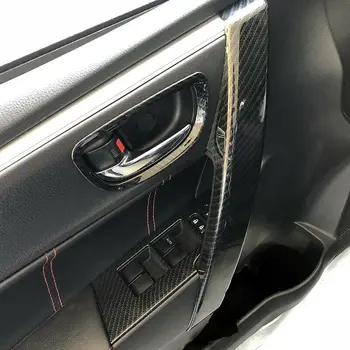 Mânerul Portierei Cotiera Acoperi Ornamente din Fibra de Carbon Stil ABS se Potrivesc Pentru Toyota Corolla 2016 2017 2018