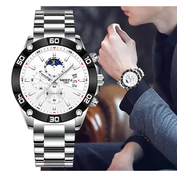 NIBOSI 2021 Relogio Masculino Moda Blue Mens Ceasuri de Top de Brand de Lux Ceas Sport Cronograf Impermeabil Cuarț Ceas pentru Bărbați