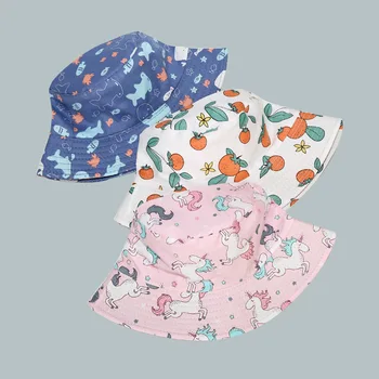 Noi Drăguț Găleată Pălărie Panama Capac pentru Copii Vara Bob Palarie de Soare pentru Copii în aer liber la Soare Pălărie de Protecție Unisex Pliabil Pescari Pălărie