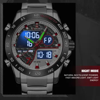 Noi NAVIFORCE de Afaceri de Moda Ceasuri de Lux Cuarț Ceas pentru bărbați Impermeabil Data Dual Display Militare Ceas Relogio Masculino