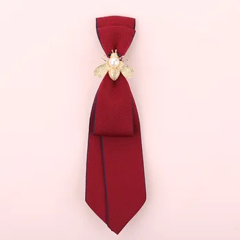 Noul Material Panglică Papion Brosa de Albine Perla Camasa cu Cravata, Guler Ace Moda Broșe Bijuterii Cadouri pentru Femei, Bărbați Accesorii