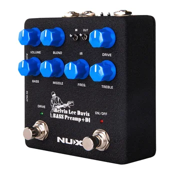 NUX MLD Semnătura Bass Preamp DI Chitara Pedale Dual Comutator 3-band EQ Difuzor Cabinet de Reducere a Zgomotului 2 în 1 Efect Chitara Piese