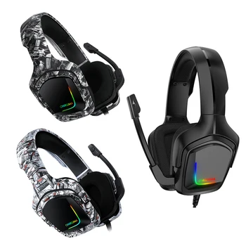 ONIKUMA K20 cu Fir Căști Cu Microfon RGB Lumina de Jocuri Căști de Anulare a Zgomotului Căști Pentru PS4 Xbox One Cască Gamer