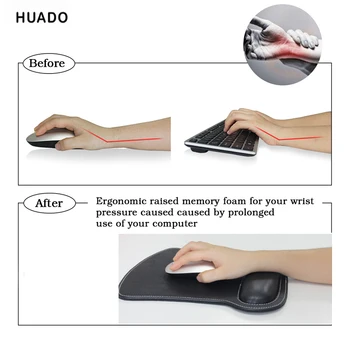 Pad tastatură PU Încheietura mâinii Mouse Pad cu Încheietura Restul Ergonomic Spuma de Memorie Comfort Mouse Pad
