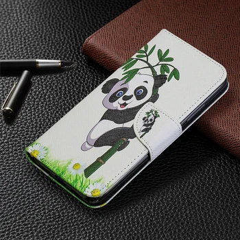 Panda Caz De Fundas huawei honor 10 Caz din Piele Portofel Flip Cazuri de Telefon Pentru Huawei P inteligente 2019 Pereche 20 lite Y9 2018 P30 Pro