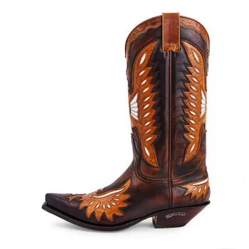 Pantofi pentru bărbați, Nouă Bărbați de Înaltă Calitate din Piele Pu de Siguranță Cizme de Moda de sex Masculin Vinage Clasic Cizme de Cowboy Soulier Homme 4M694