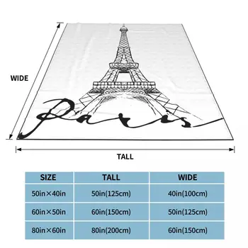 Paris Turnul Eiffel Arta de Perete Panza de Artă Înrămate Pături Catifea Textile Usoare Arunca Pături pentru Biroul de Acasă lenjerie de Pat Aruncă