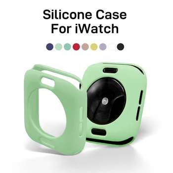 PC caz Pentru Apple Watch serie 5 6 4 se 321 44mm 40mm iWatch 42mm 38mm Silicon bara Protector pentru Apple watch cazul accesorii
