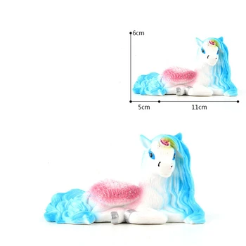 Pegasus Păpușă Jucărie Simulare Pe Model Animal Unicorn Curcubeu Cal Figura Copii Cadou