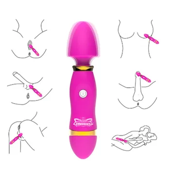 Penis artificial Vibratoare AV Stick G Locului 12 de Tipuri de Moduri de Clitoris Stimulator Mini Jucarii Sexuale Pentru Femei