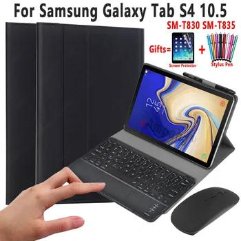 Pentru Samsung Touchpad Caz de Tastatură cu Mouse-ul Wireless Pentru Samsung Galaxy Tab S4 10.5 2018 SM-T830 SM-T835 Șoareci fără Fir Acoperă