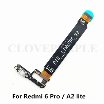 Pentru Xiaomi Redmi 6 Pro USB de Încărcare Încărcător de Bord & Placa de baza Placa de baza Placa de baza Conexiunile de Linie de Cablu Flex Pentru Mi A2 Lite