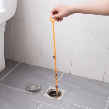 Perie De Curățare Toaletă Draga Conducta De Șarpe Perie Instrumente De Baie Accesorii De Bucatarie (Portocaliu）Perii De Curățare De Bucătărie Canalizare