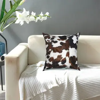 Piele De Vacă Tan Textura Pătrat De Pernă Perna Decorativa Animale De Blană De Leopard Model Noutate Pillowcover Decor Acasă