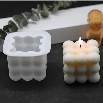 Popular Tur Magic Cube Lumânare Mucegai de Soia, Ceara, Ulei Esential pentru Aromaterapie Lumânare DIY Lumânare Material ceara mucegai