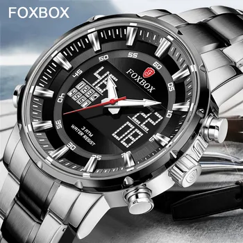 Relogio Masculino FOXBOX Brand de Top pentru Bărbați Ceasuri de Lux de Moda Cuarț Mens Militare Cronograf Sport Ceas de mână Ceas Nou