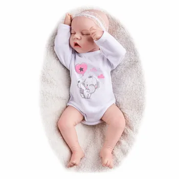 RSG Chel Renăscut Baby Doll 17 Inci 43CM Realiste Copil Nou-născut Vinil Moale de silicon Papusa papusa de moda Cadou Jucărie pentru Copii