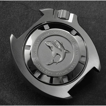 San Martin de Ton 6105 Diver Automatic Ceasuri Barbati 20Bar Sticlă de Safir Curea din Piele Horween din Oțel Inoxidabil Wtistwatch pentru Bărbați