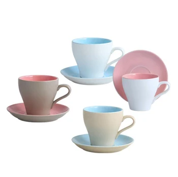 Scurtă Ceașcă De Cafea Farfurie Set Geam Mat Ceramice Moderne, Cafea, Ceai După-Amiaza Cana Simplu Cuplu Coffeeware Cupa