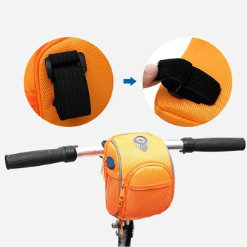 Scuter Sac de Depozitare cu Benzi Reflectorizante Față de Bicicletă Saci Sac Ghidon Activitate în aer liber, Ciclism Coș Cadru Pachet Accessori