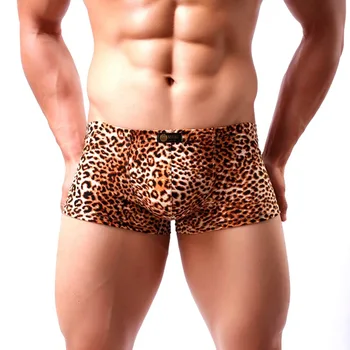 Sexy Boxeri Barbati Leopard de Imprimare U Convex Lenjerie Sexy sex Masculin Moale Respirabil Chiloți Lenjerie Confortabil Cueca Boxer