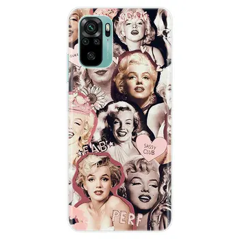 Sexy Marilyn Monroe Silicon Telefon Caz pentru Xiaomi Redmi Note 10 9 Pro Max 10 9 8T 8 8A 9 9A 9C NFC 9T 7 husă Moale