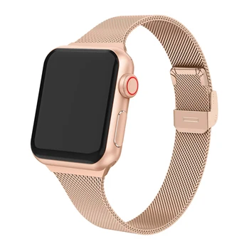 Slăbire milanese loop curea pentru Apple watch band 38mm 40mm 44mm 40mm iwatch apple watch 5/4/3/2/1 42 44 mm metal watchband