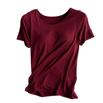 Solid Short Sleeve Tee-shirt Femei Topuri O-gât Gheață-mătase Pierde T-shirt Doamnelor Homewear Casual de Vară 2021 Teuri Haine de sex Feminin