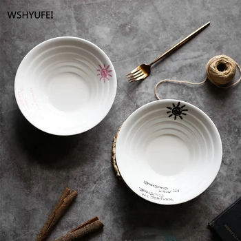 Stil japonez ramen castron, rafinat, de mare preț veselă, ușoară și de lux ceramice de uz casnic cu taitei supa