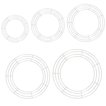 Stil Nordic Ghirlanda Cerc de Fier Coroană de Metal de 20-40cm Agățat Durabil Argint Rotund Pentru Decor Petrecere Ins Vânt Sârmă