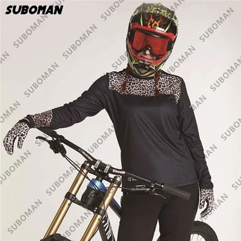 Suboman nou Enduro Jersey Femei Doamnelor 2021 MTB Mountain Bike Jersey MX Maneca Lunga Biciclete de Sport în aer liber Ciclismo Îmbrăcăminte