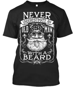 Trendy Fierbinte De Vânzare De Înaltă Calitate, Niciodata Sa Nu Suimezi Un Om Bătrân Cu Barba - O Cu Barba T-Shirt Elegantletter Tipărite Tricou