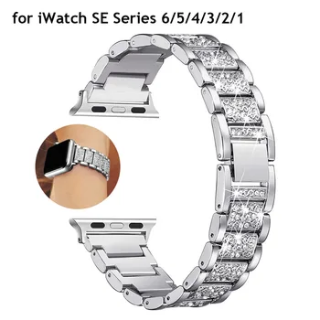 Trupe de Metal pentru Apple Watch Band 38mm 40mm iWatch SE Curea Serie 6/5/4/3 Bratara Reglabila Bratara pentru Femei 42mm 44mm