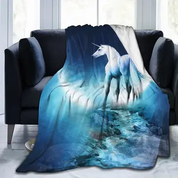 Ultra-Moale Micro Fleece Pătură Romantic cerul înstelat unicorn hartă personalizată pătură unisex textile acasă consumabile decorative canapea hote
