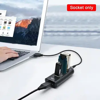 Universal USB Hub-4 Port USB 2.0 cu Cablu de Mare Viteza PC Pentru Laptop Hub Model Mini Mufa Cablu Splitter Adaptor V1Z3