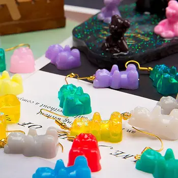 Urs drăguț Zahăr Silicon Mucegai Cristal Rășină Epoxidică Forme de Bijuterii Pandantiv Art DIY Meșteșug Decoratiuni Instrumente