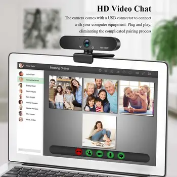 Video Full HD Webcam HD 1080P Camera USB Webcam Focus Viziune de Noapte Calculator, Camera Web Cu Microfon încorporat