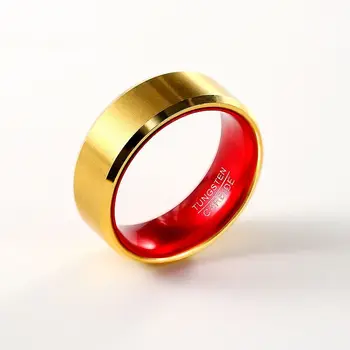 VIP JC 8mm Carbură de Tungsten Inel pentru Barbati de culoare Roșie și de Culoare de Aur Nunta Trupa Design Unic pentru El, inele pentru aniversare