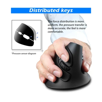 Wireless Mâna Dreaptă Verticală Mouse-ul Ergonomic Mouse de Gaming 2400 DPI USB Optic Încheietura mâinii Șoareci Sănătoși pentru Calculator PC