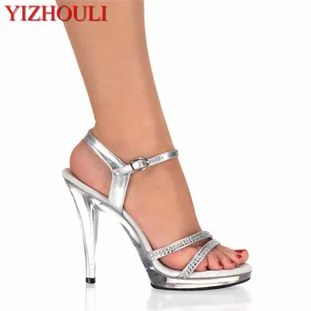 YIZHOULI Pantofi pentru Femei 13 CM Pantofi cu toc Înalt Club de Noapte Pol de Dans Pantofi de Dans Sexy Pantofi cu Tocuri Subtiri, Sandale N-039