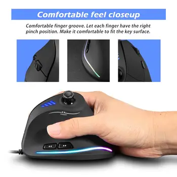 ZILOTUL C-18 profesie Mouse de Gaming 10000 DPI Reglabil Vertical Mouse-ul Cu 11 Butoane RGB Optic Ergonomic Gaming USB Cablu Soareci