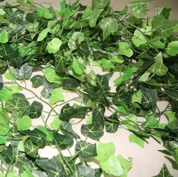 100buc Frunze 1 Bucata 2.1 M Home Decor Artificial Ivy coroană din Frunze de Plante de Viță de vie Fals Frunze Flori Cățărătoare Cununa de Iederă Verde