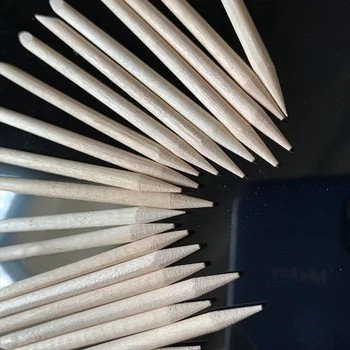 100buc Nail Art Băț de Lemn Mort Pielea Împinge Punctul de Foraj Stick Double End Împingător Cuticula Manichiura Profesionala Tool Set