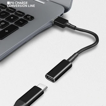 100W Rapid de Încărcare Cablu Cablu USB de Tip C de sex Feminin la 5.5x2.5 7.9x5.5 4.5x3.0 7.4x5.0mm Plug de sex Masculin Convertor Adaptor pentru Asus Lenovo